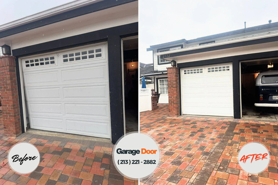 Before and after: garage door repair Licking County